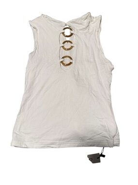 Commense White Tank with Decorative Ring Accents